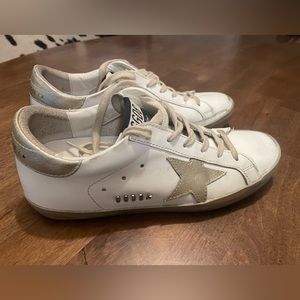 Golden Goose Super-Star with gold heel tab and metal stud lettering - NEW